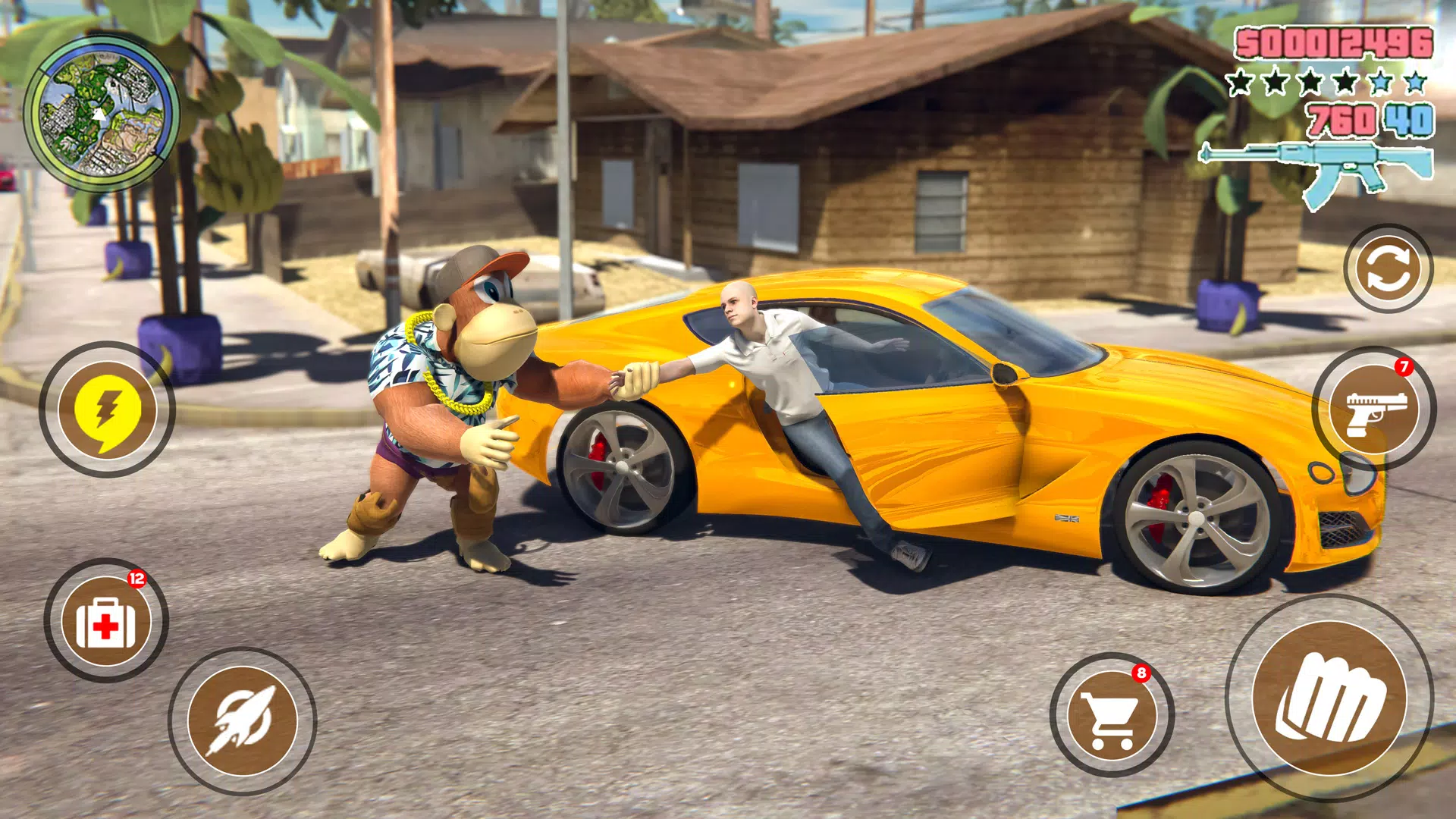 香蕉王斗大猩猩游戏 香蕉王斗大猩猩游戏