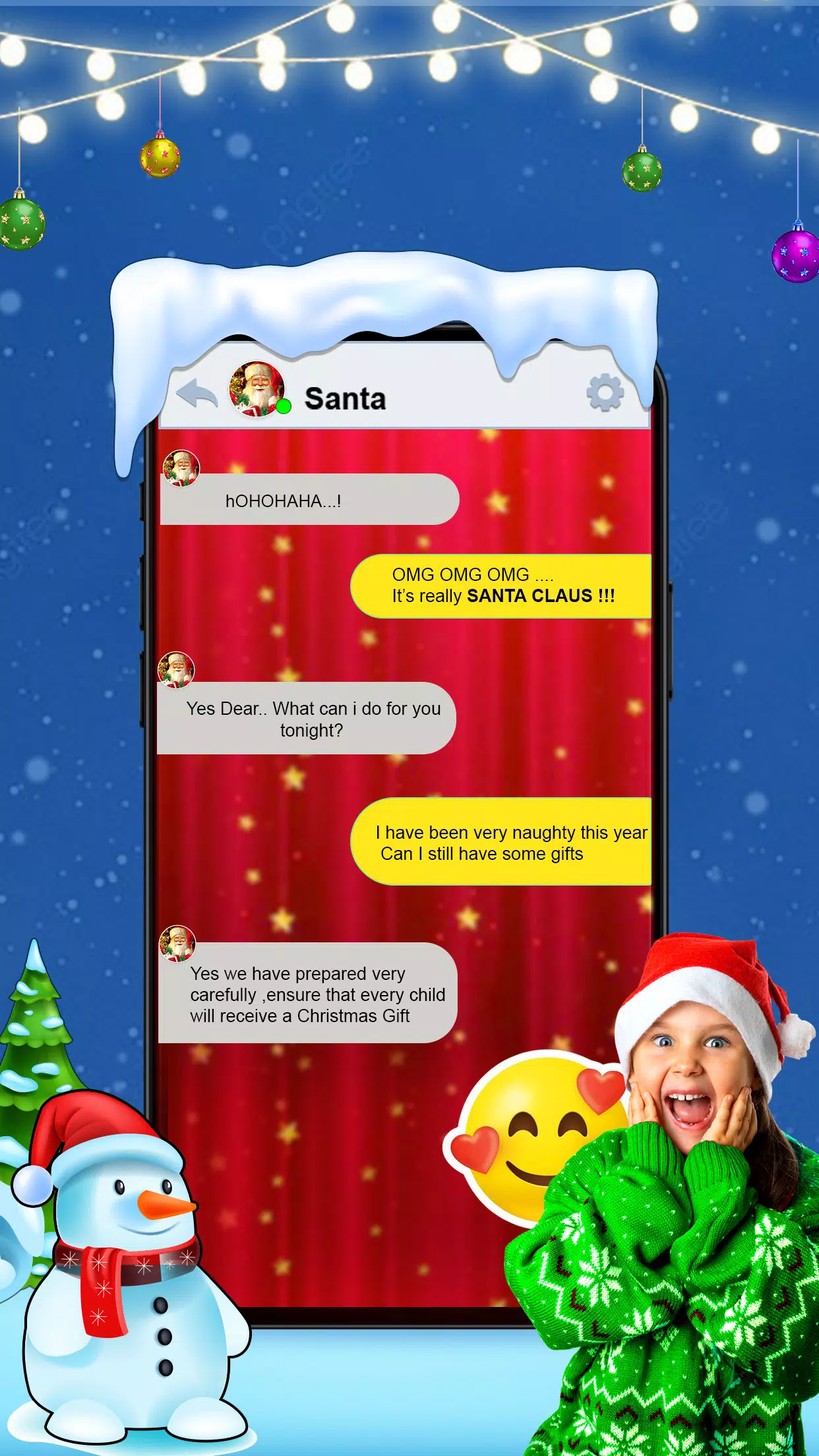 圣诞老人恶作剧电话-虚假聊天