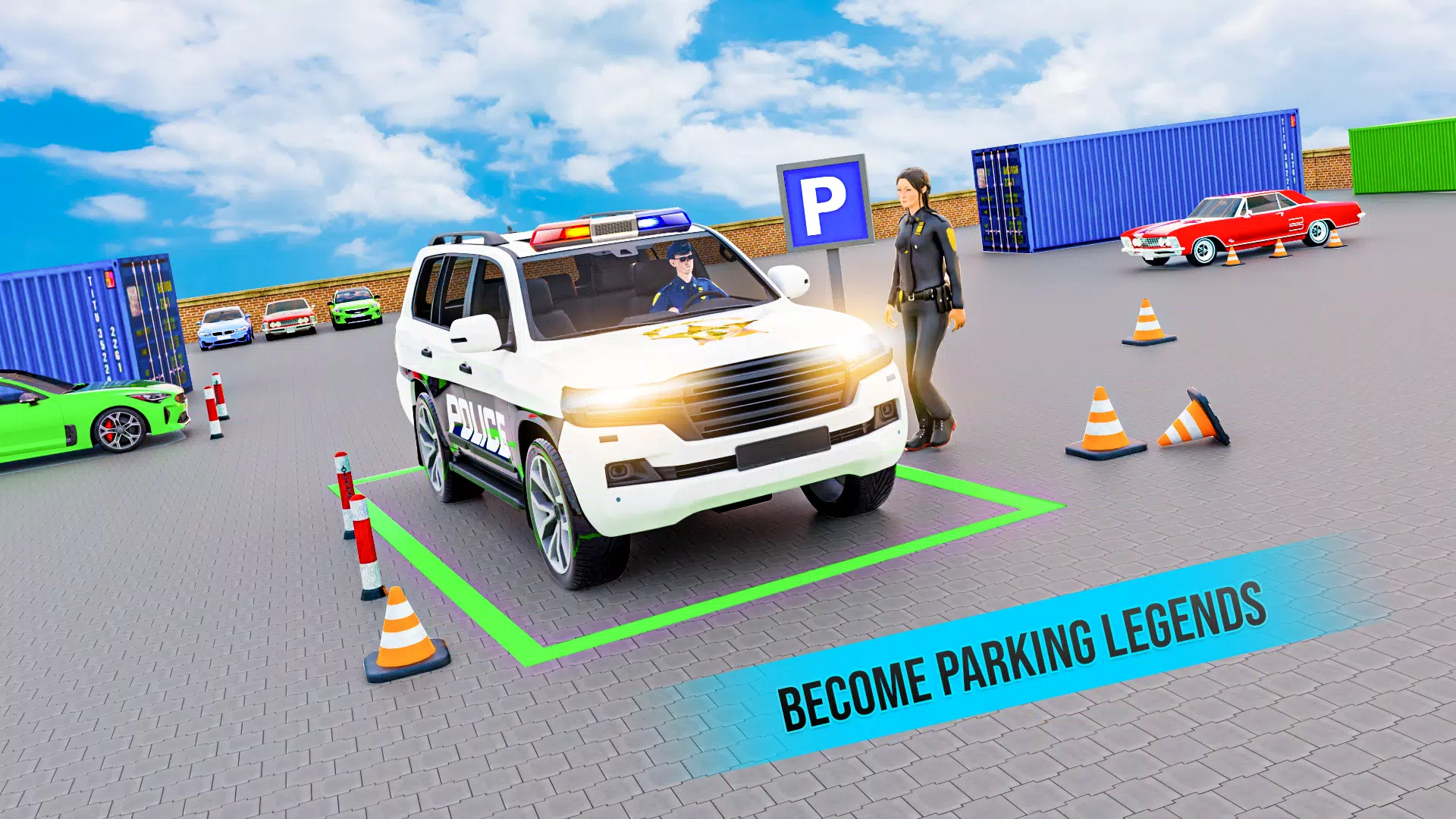 警察普拉多停车场 3D