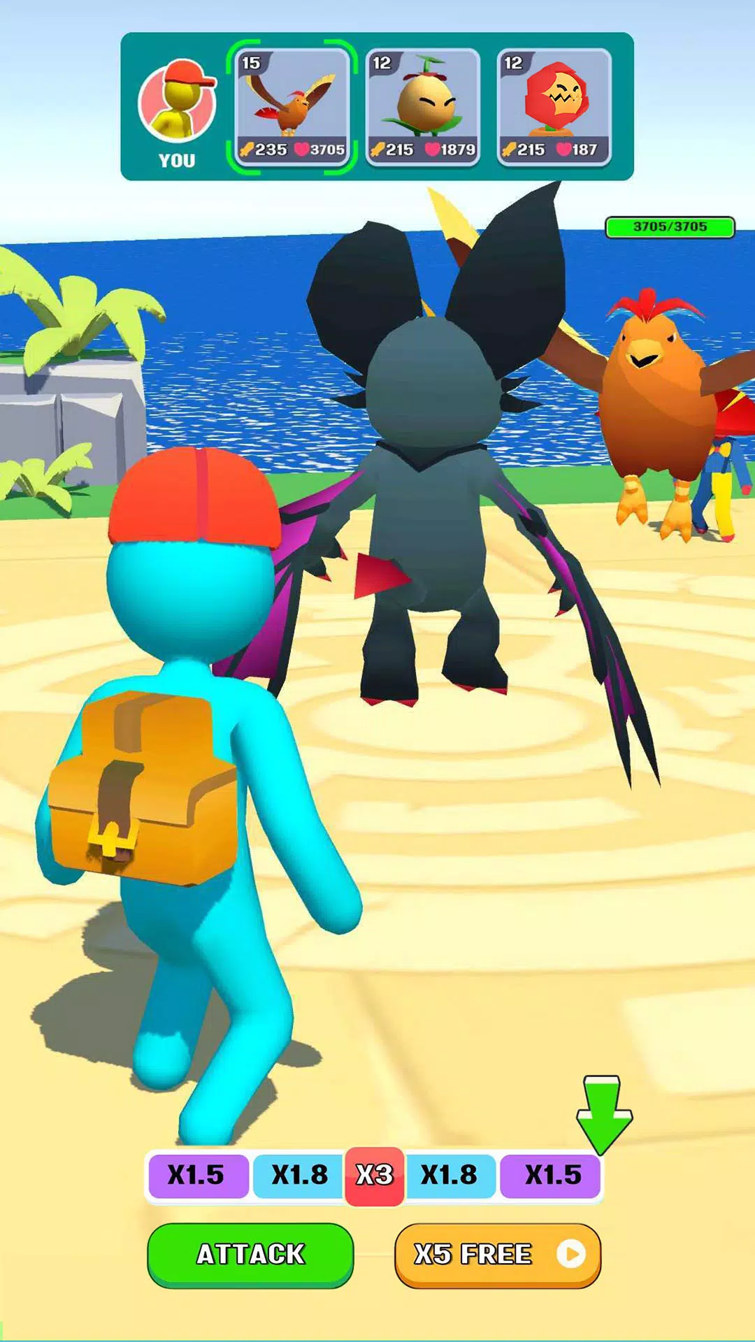 怪物进化奔跑与战斗