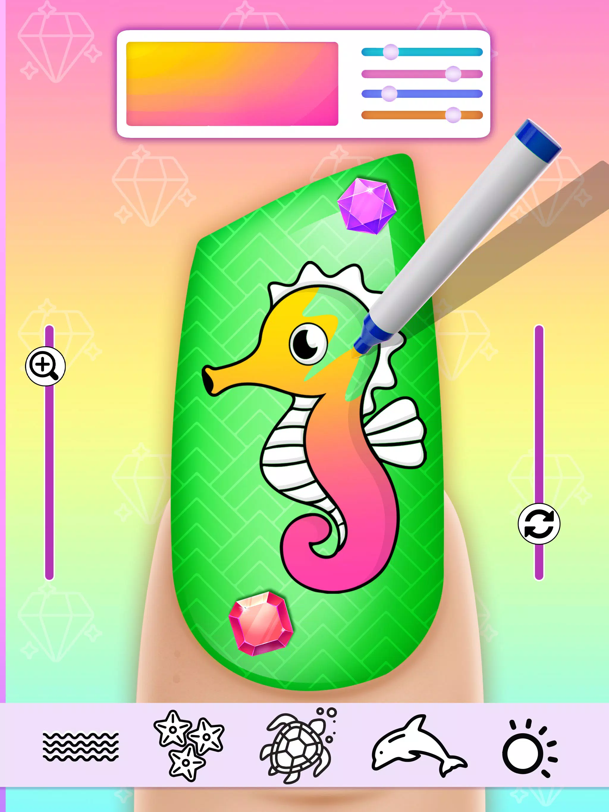 美甲沙龙涂色书 美甲沙龙涂色书