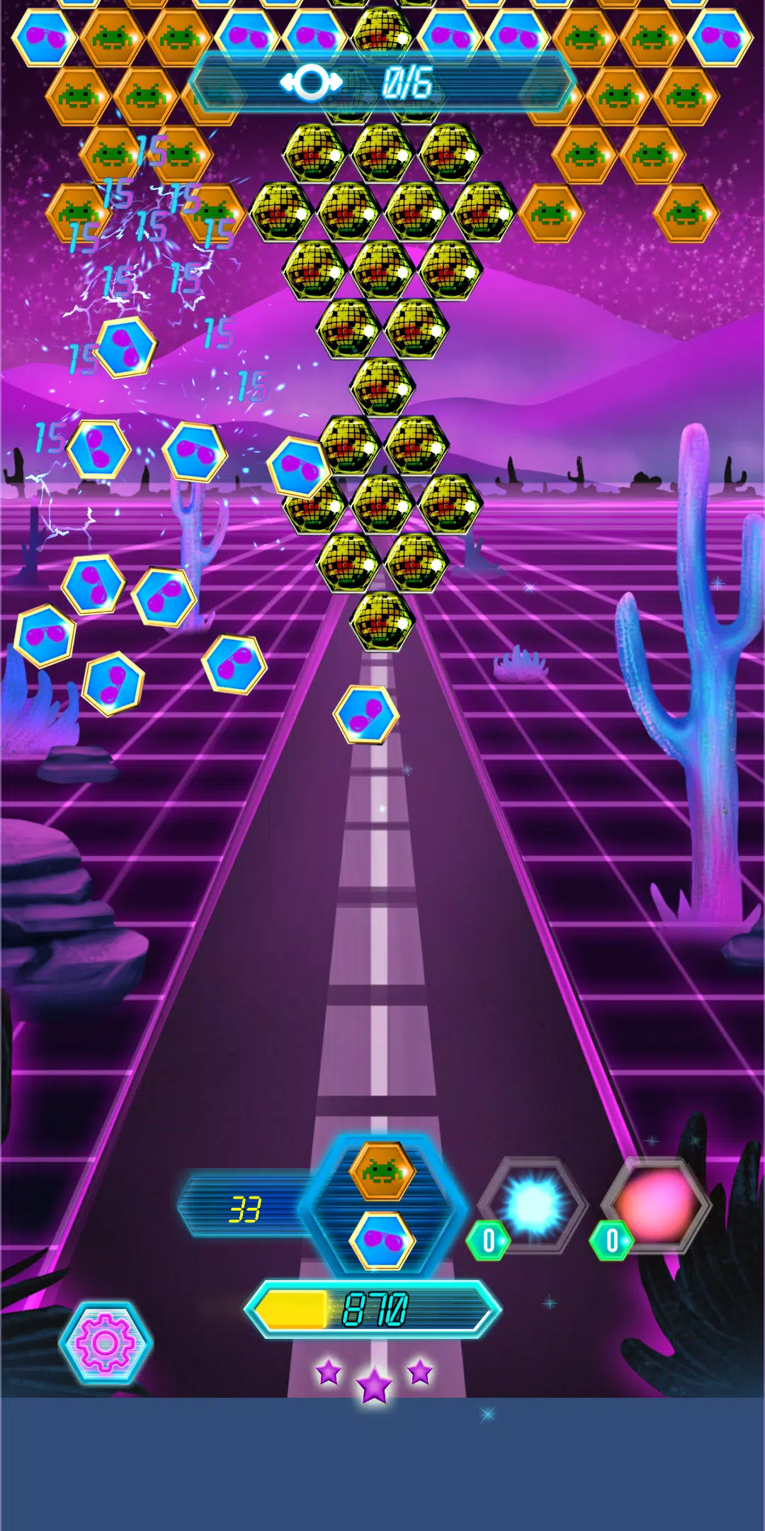 复古流行80年代的泡泡射击