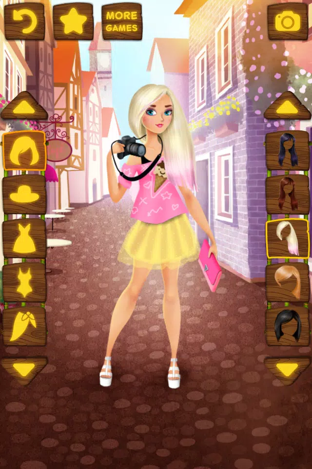 打扮盛夏假日的女同学 — 换装时尚衣服和发型：女生游戏