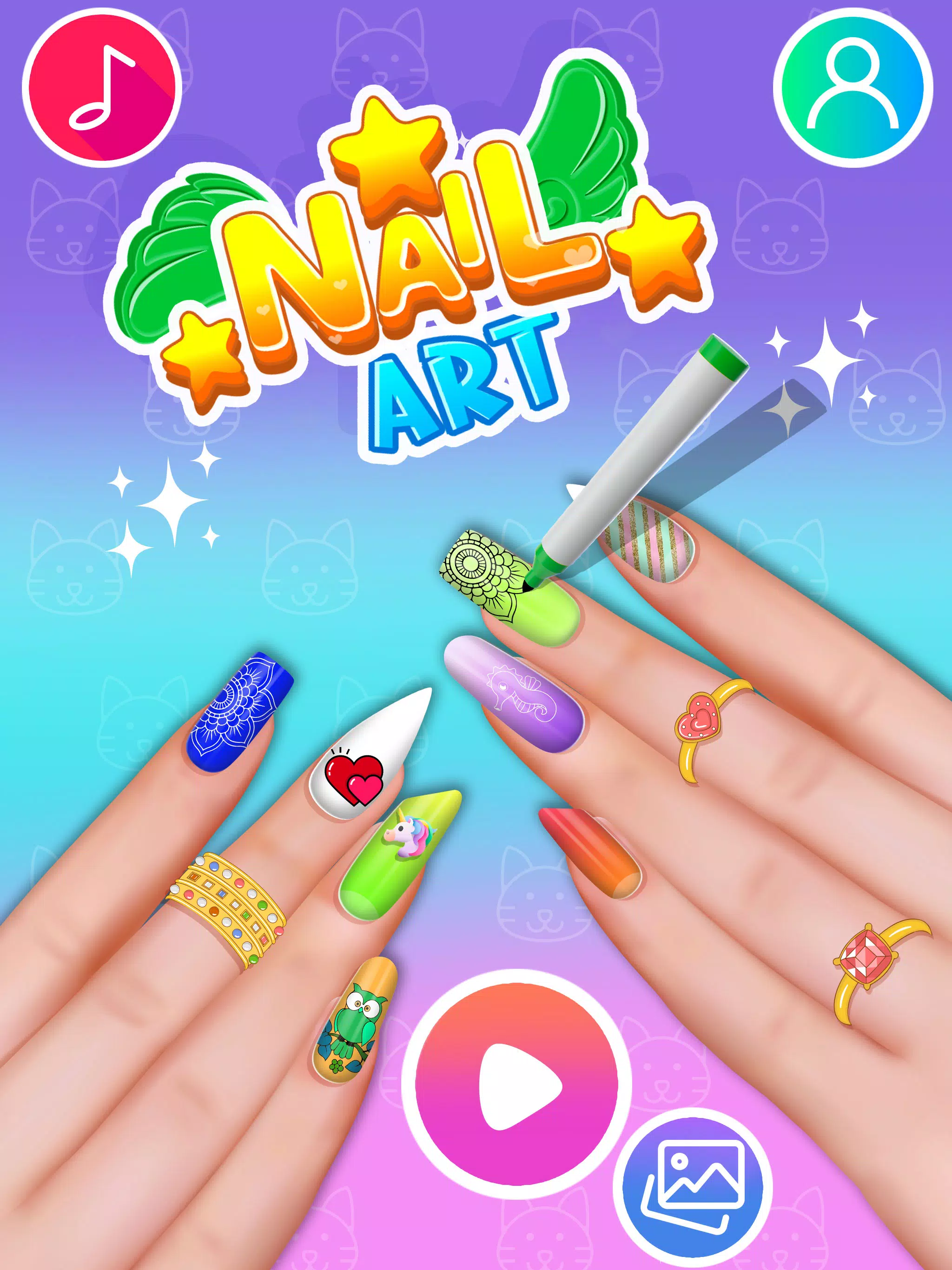 美甲沙龙涂色书 美甲沙龙涂色书