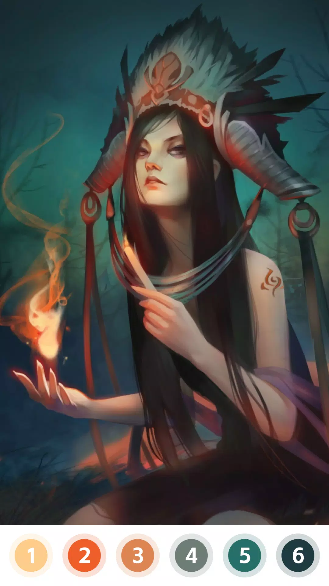 希望与荣耀按数字划分的颜色