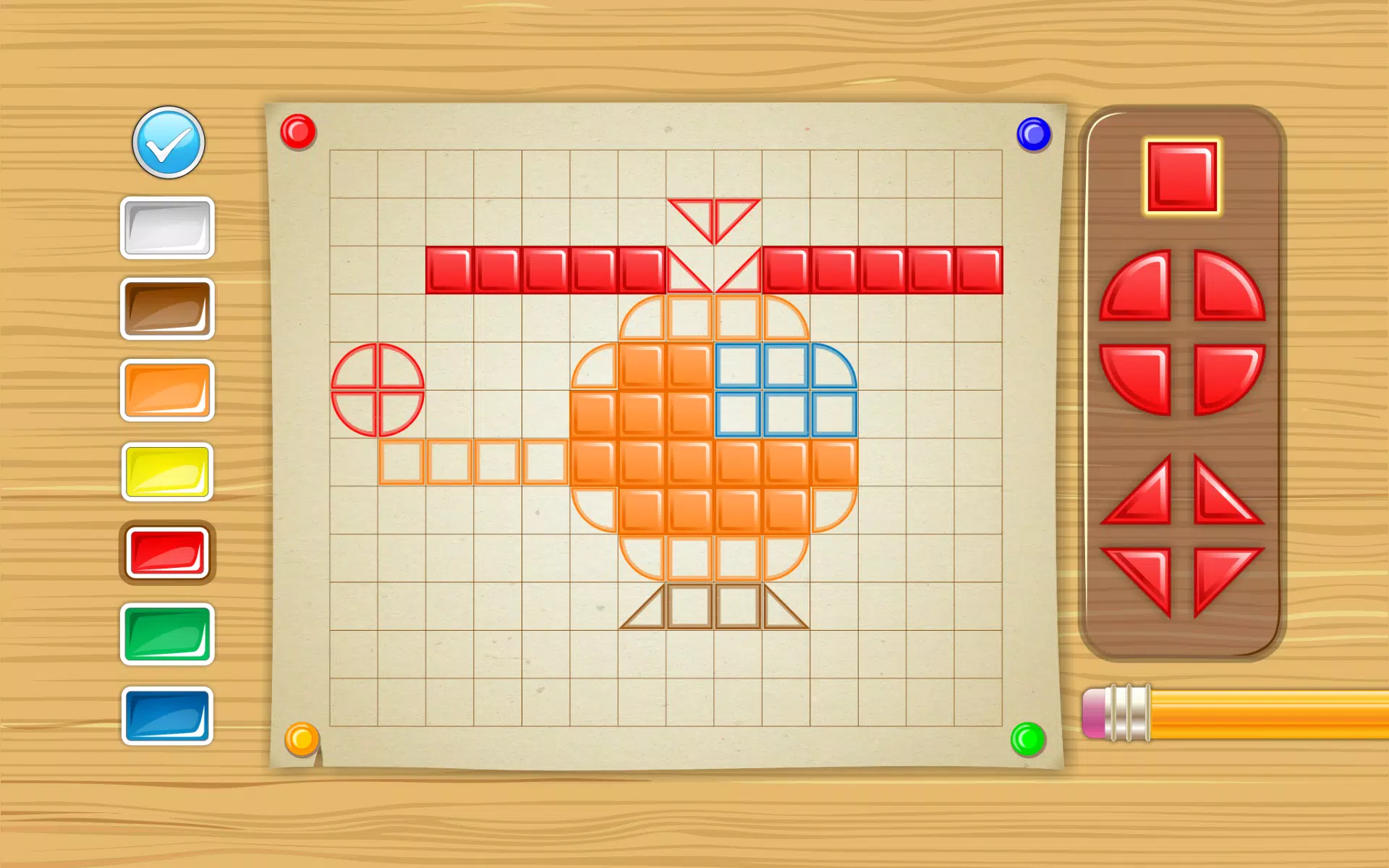 孩子们用形状画画