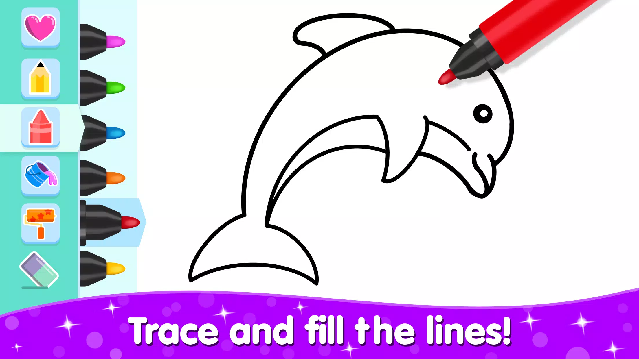 男孩的着色和绘画