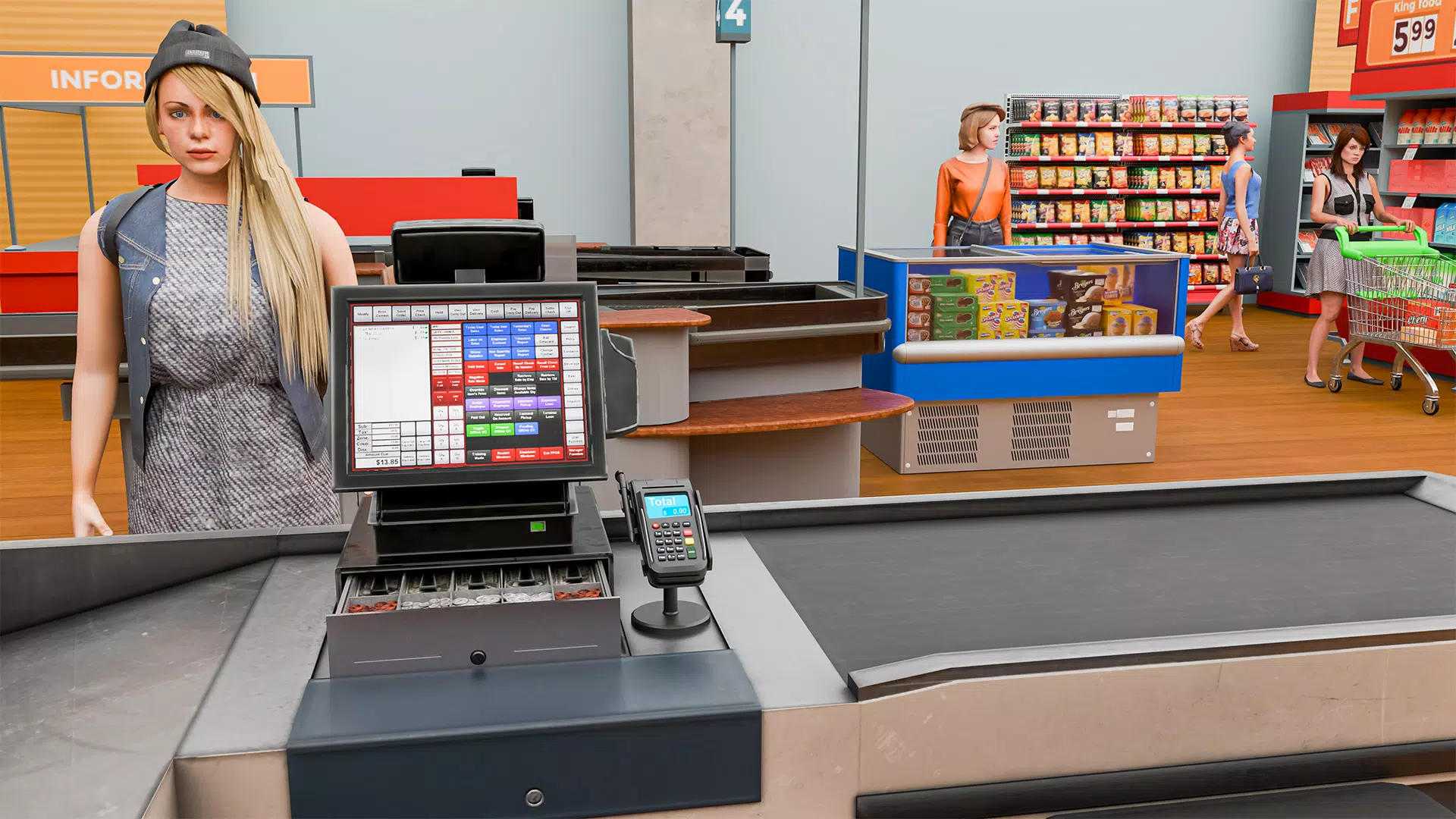 超市收银台商店游戏