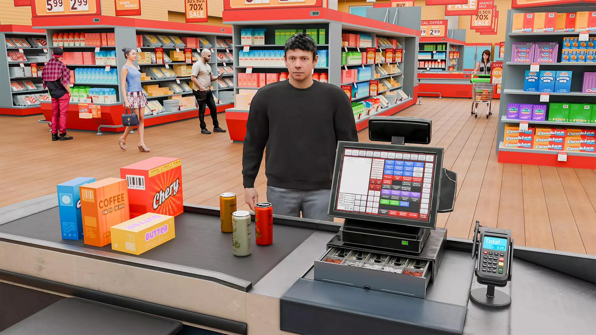 超市收银台商店游戏