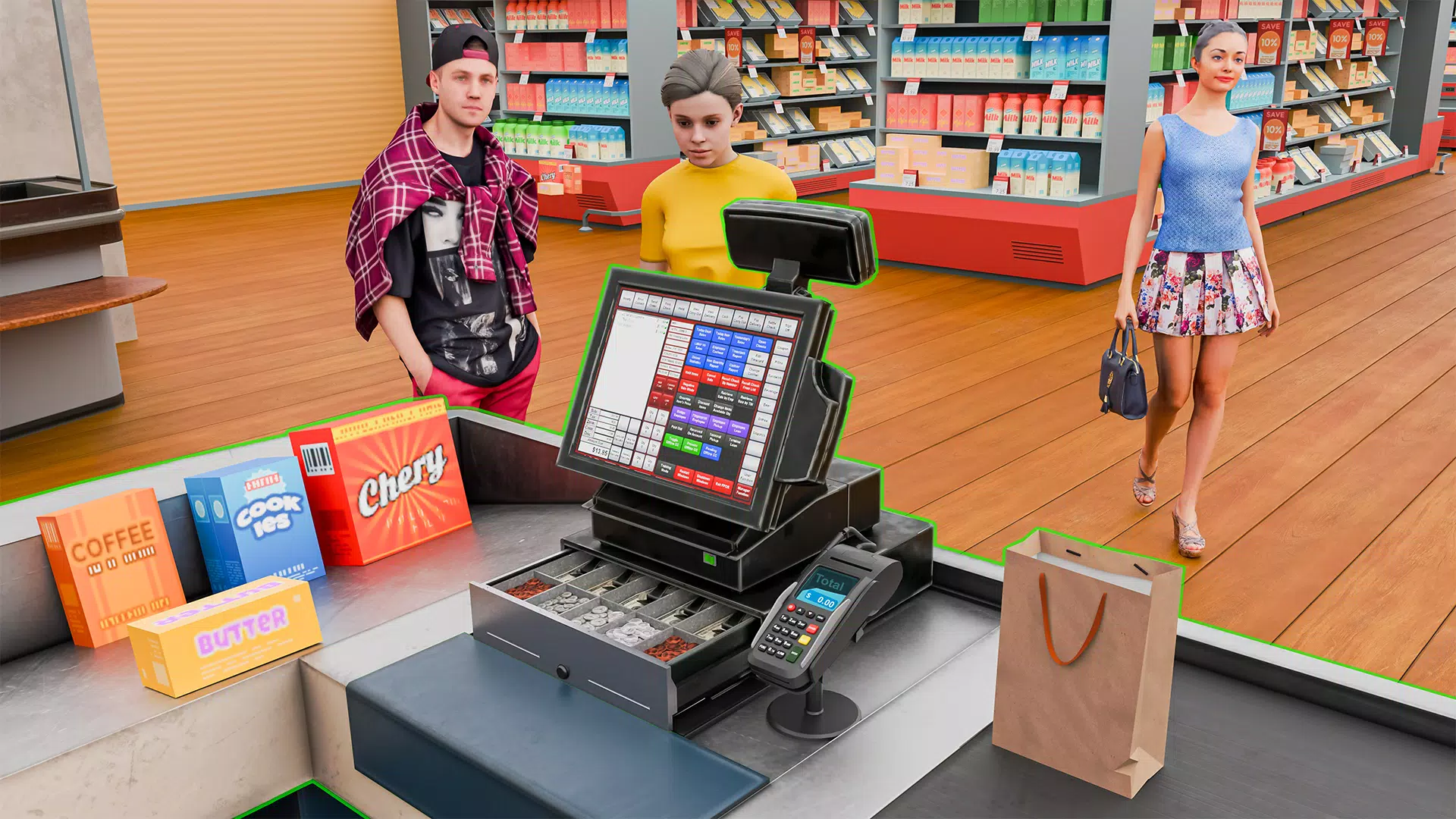 超市收银台商店游戏