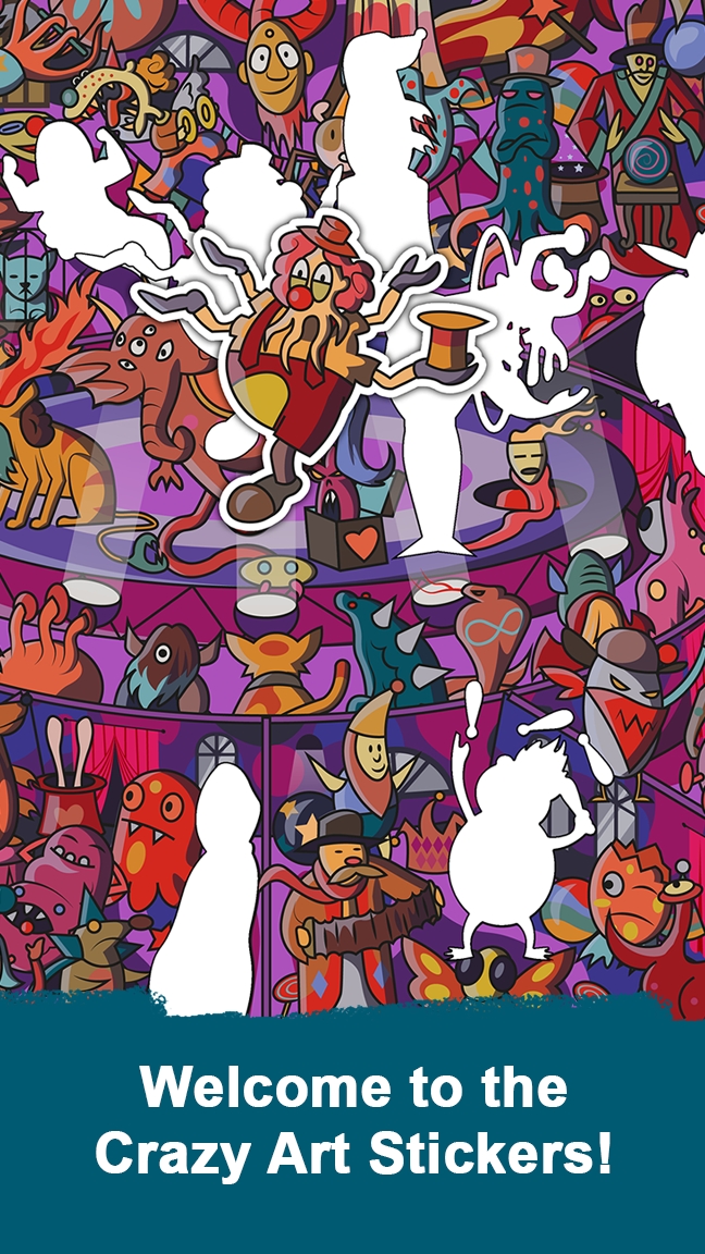 疯狂的艺术贴纸 疯狂的艺术贴纸
