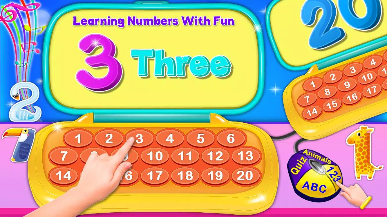 字母笔记本-数字，动物教育2