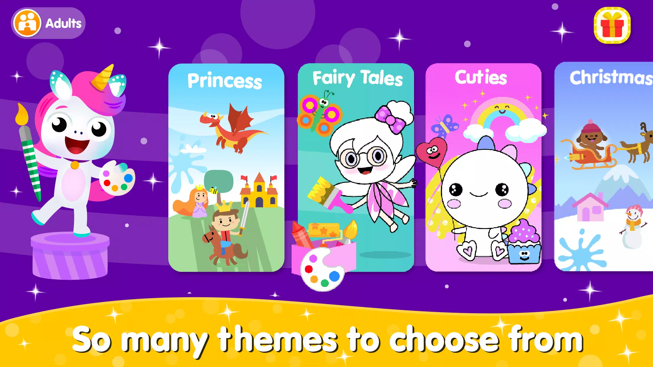 女孩的着色和绘画