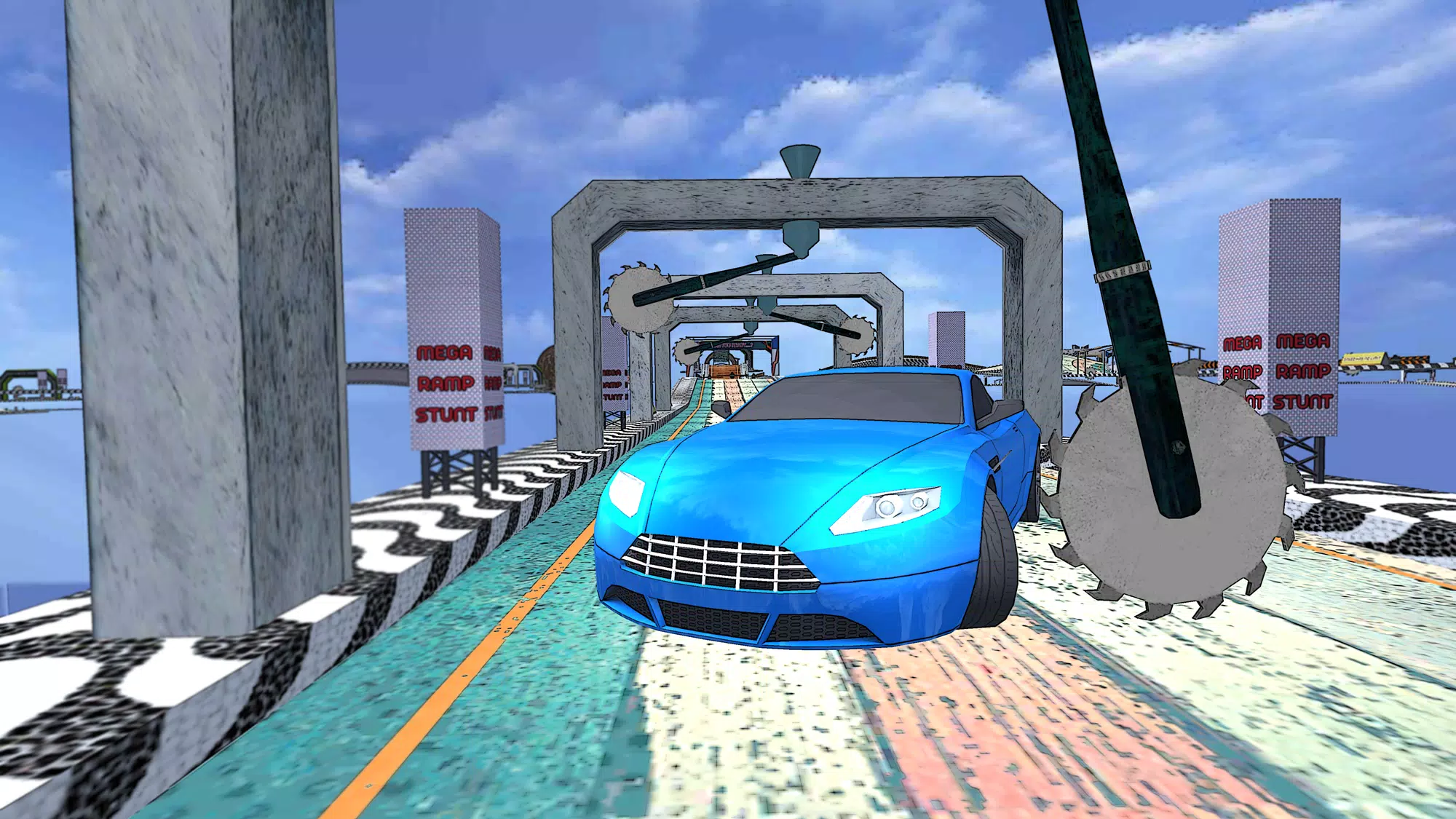 超级坡道不可能的汽车特技