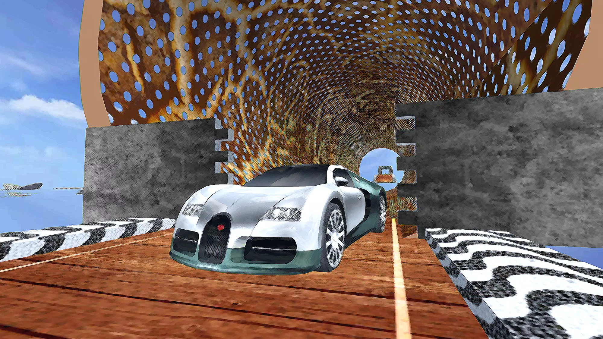 超级坡道不可能的汽车特技