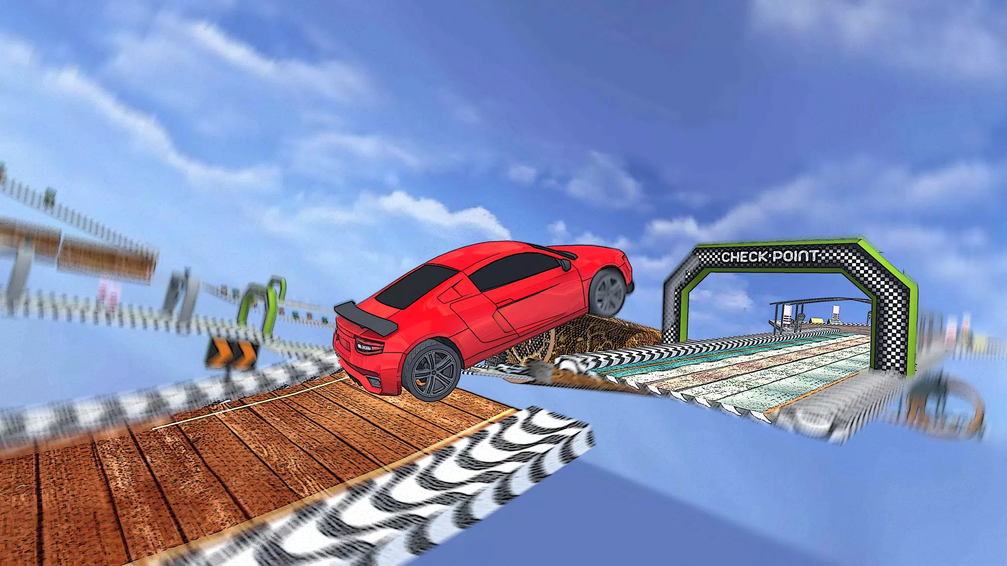 超级坡道不可能的汽车特技