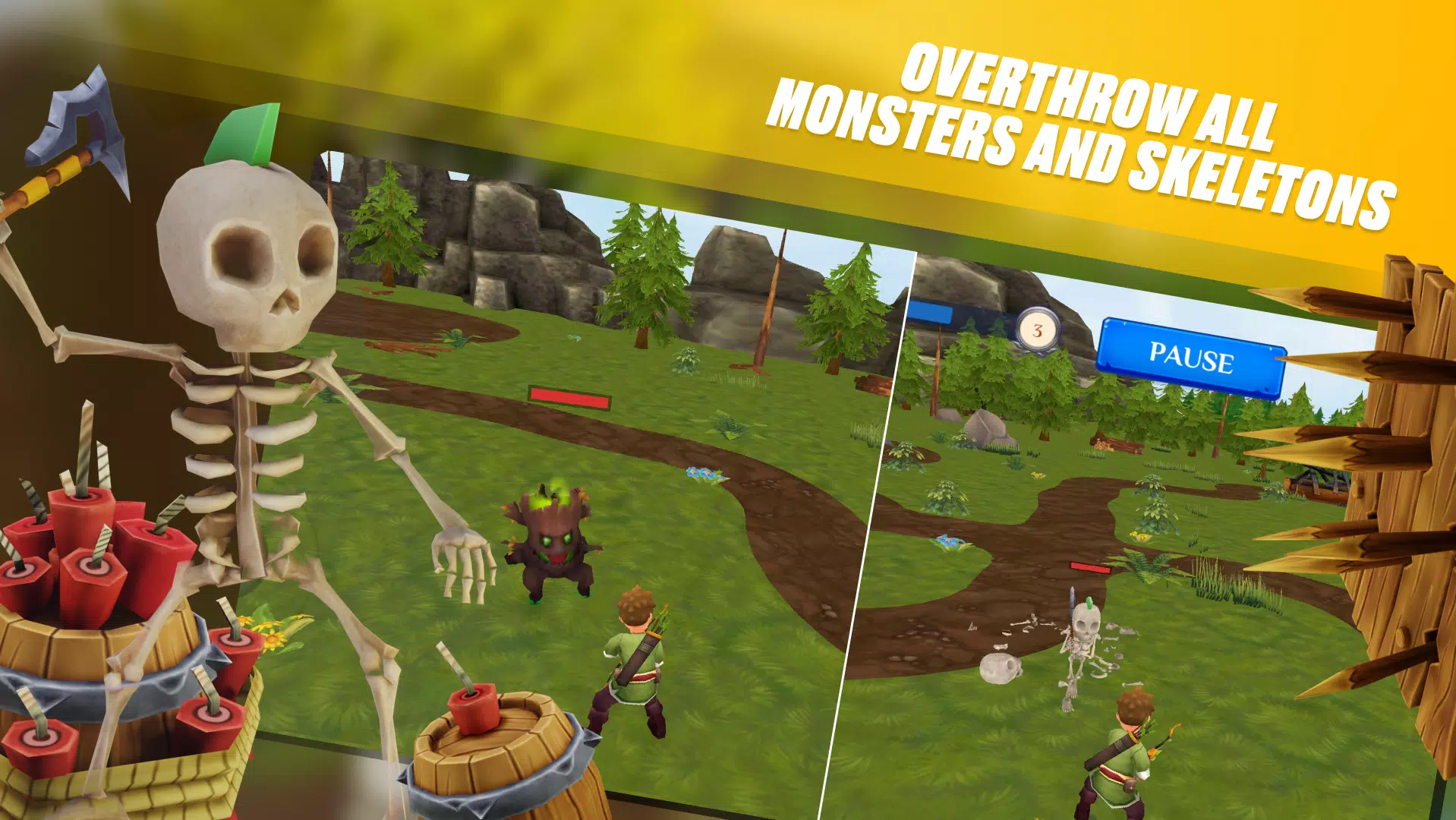 弓箭手防御：箭游戏3D