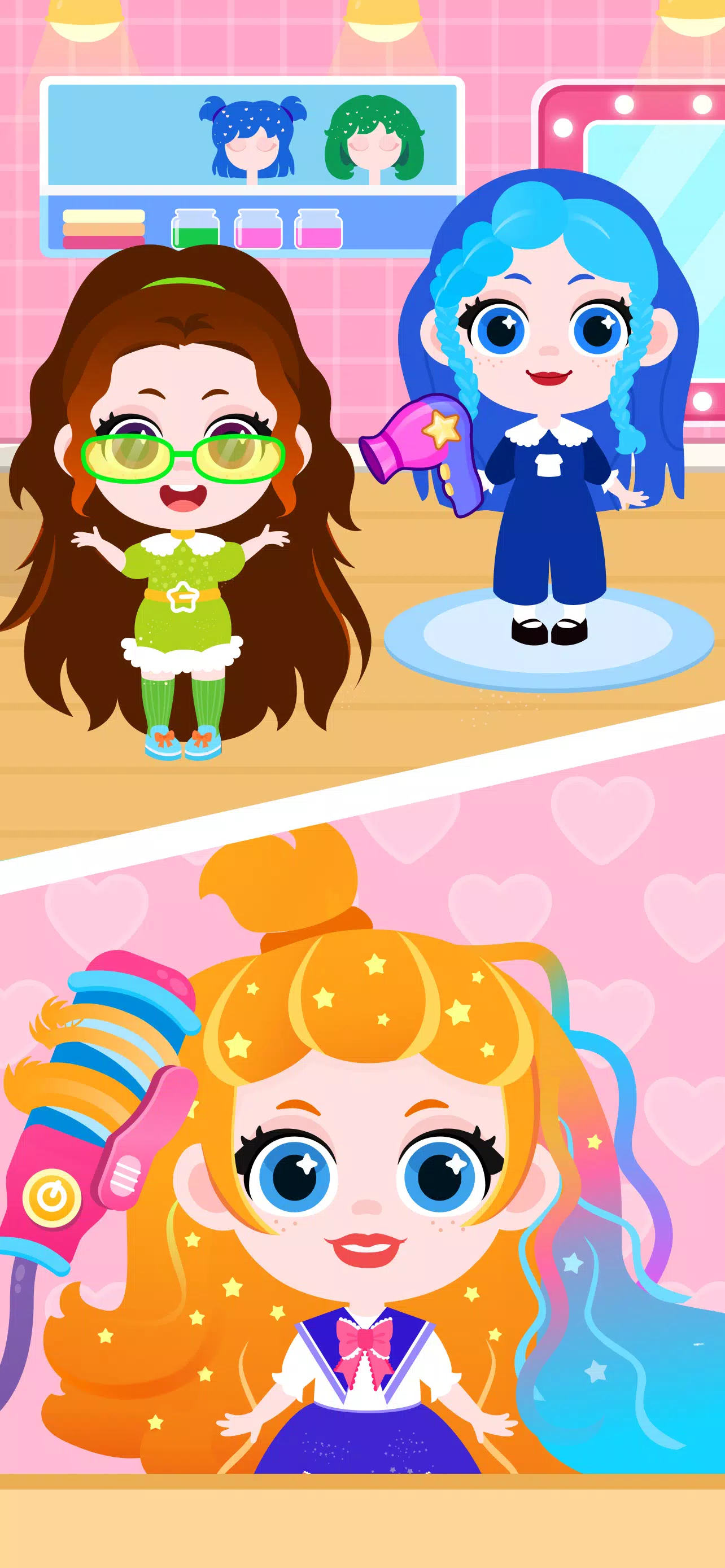 女生游戏 时尚 换装游戏, 化妆, 美甲 和 发型屋 2-5 女生游戏 时尚 换装游戏, 化妆, 美甲 和 发型屋 2-5