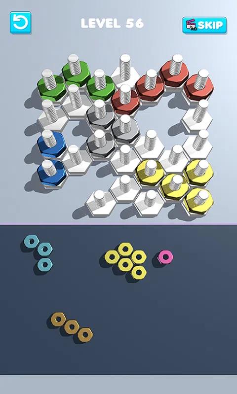 六角螺母和螺栓拼图