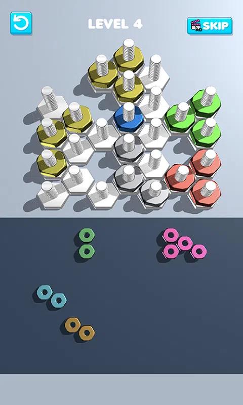 六角螺母和螺栓拼图