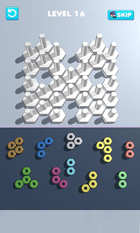 六角螺母和螺栓拼图
