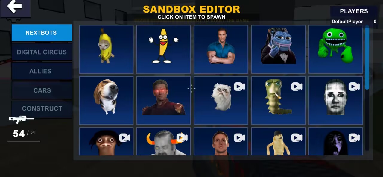 Nextbots沙盒射击游戏