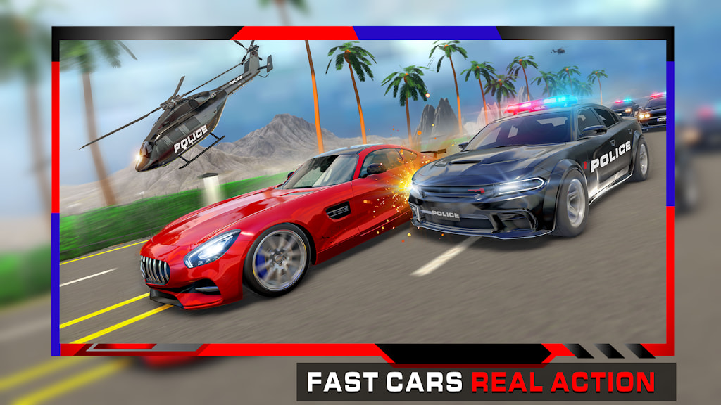 警车追逐3D汽车游戏