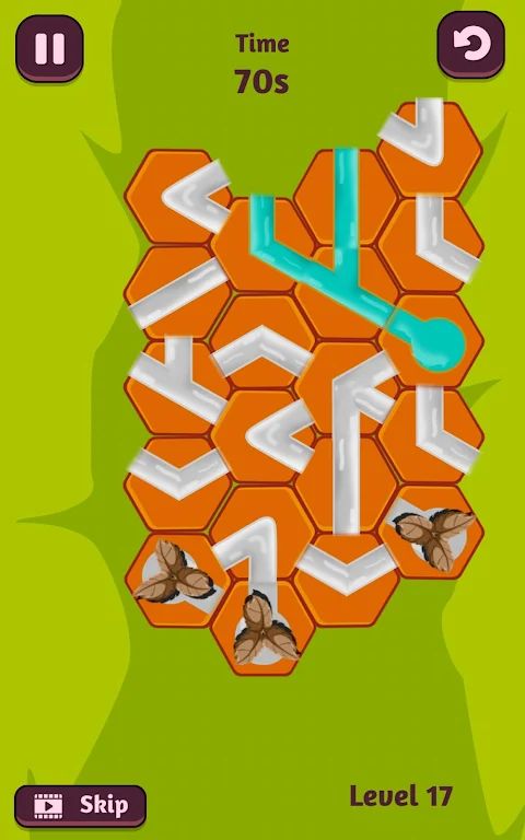 水连线：六边形拼图
