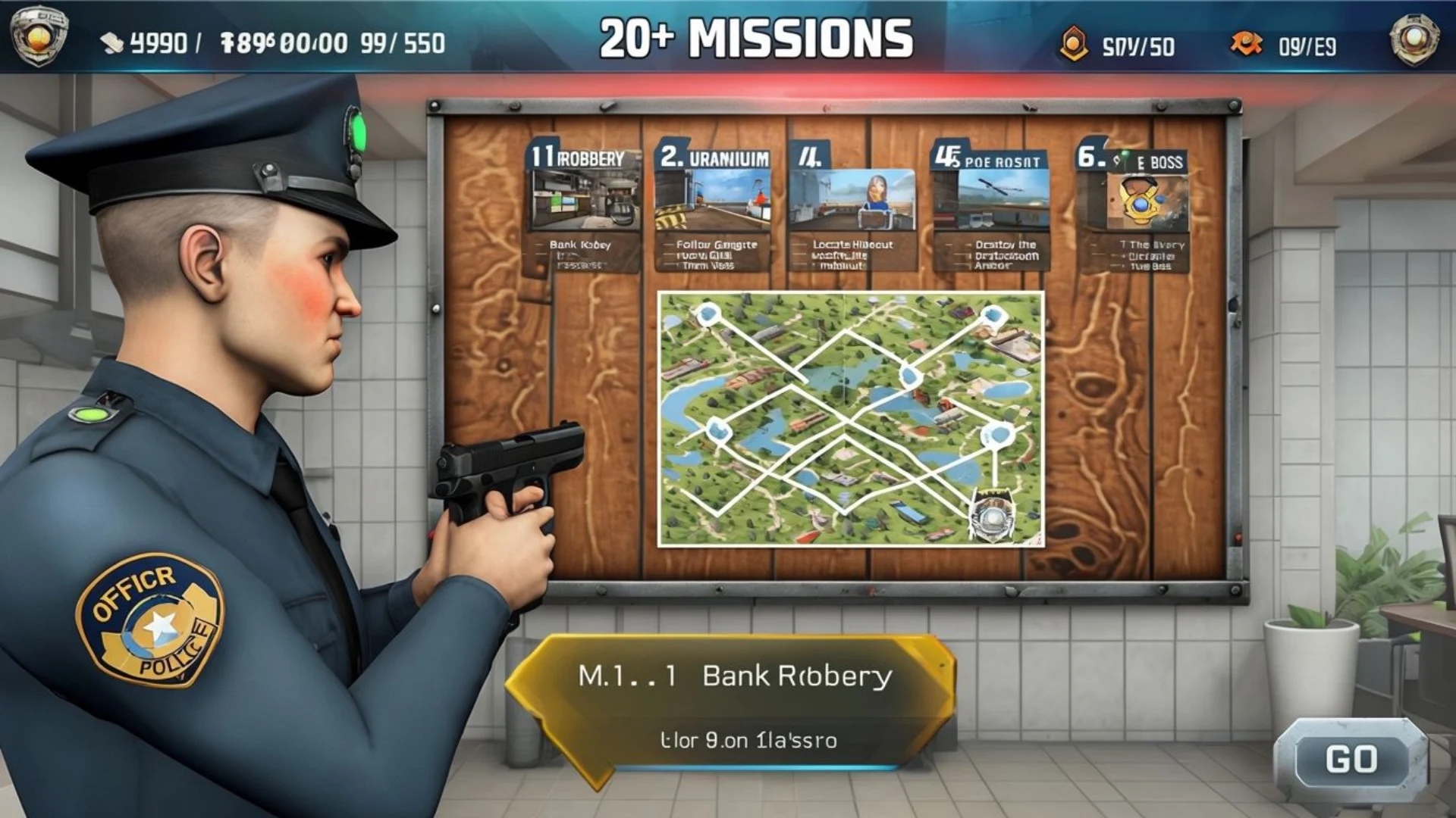 警察模拟巡逻办公室