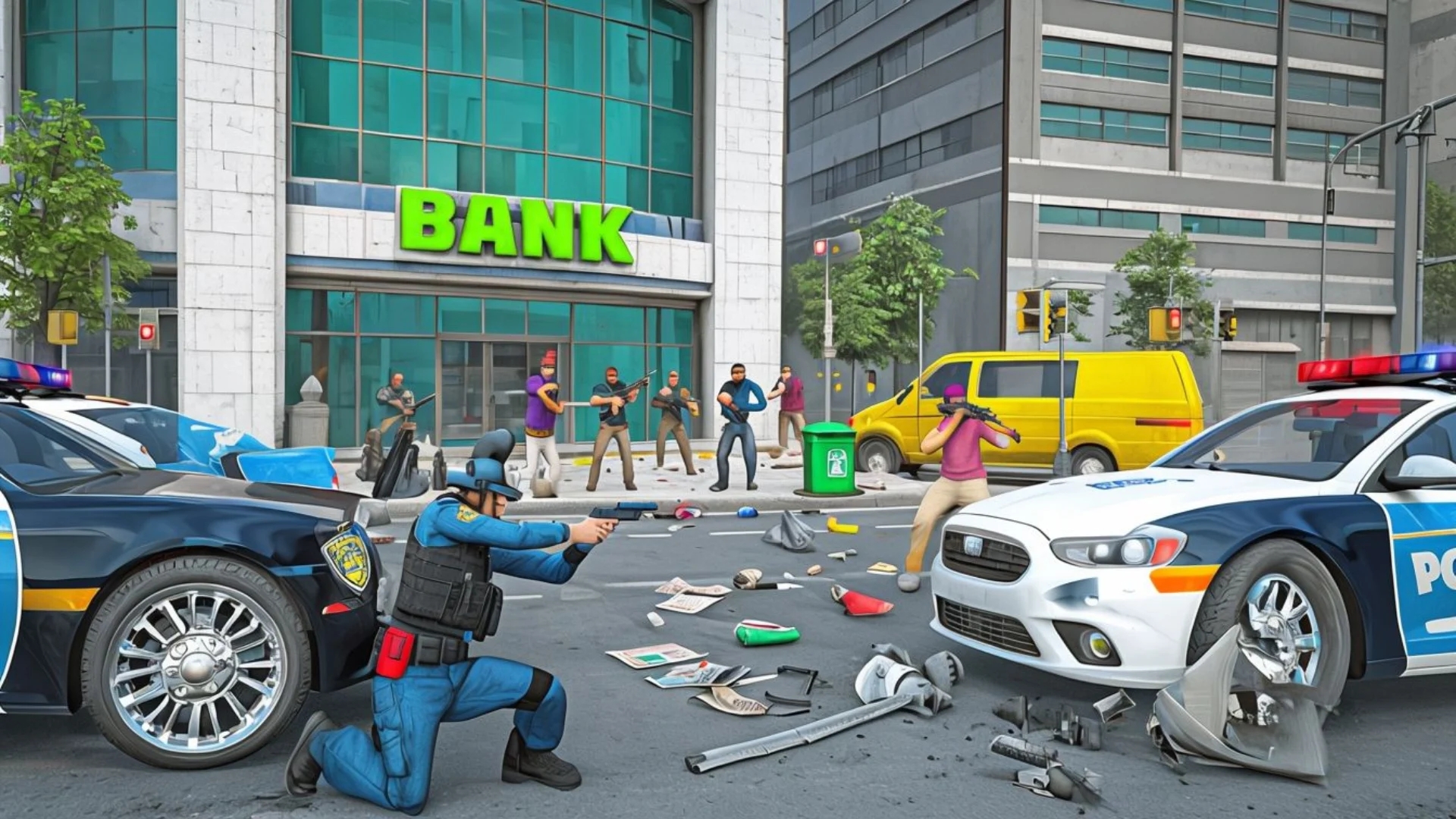 警察模拟巡逻办公室