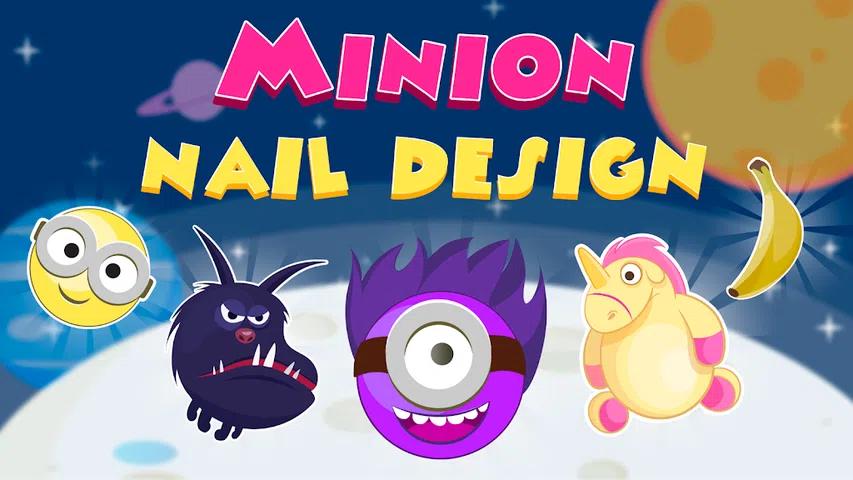 小黄人指甲设计