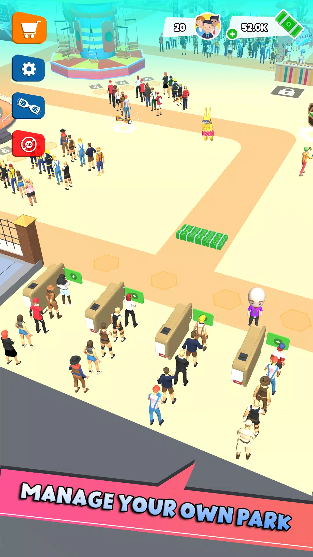 巴士抵达主题公园 巴士抵达主题公园