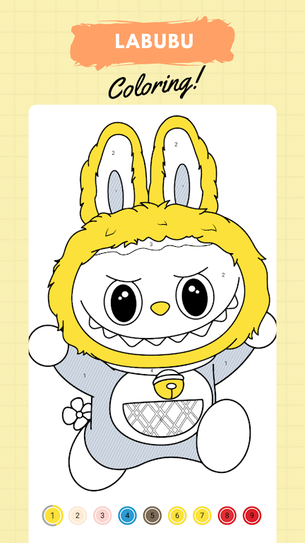 拉布布数字填色