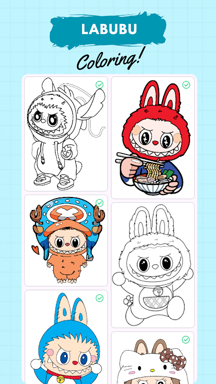 拉布布数字填色