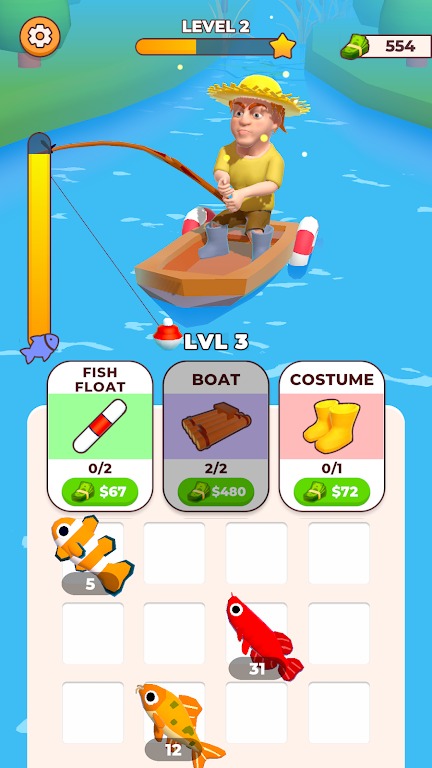 穷渔夫:鱼群合并点击