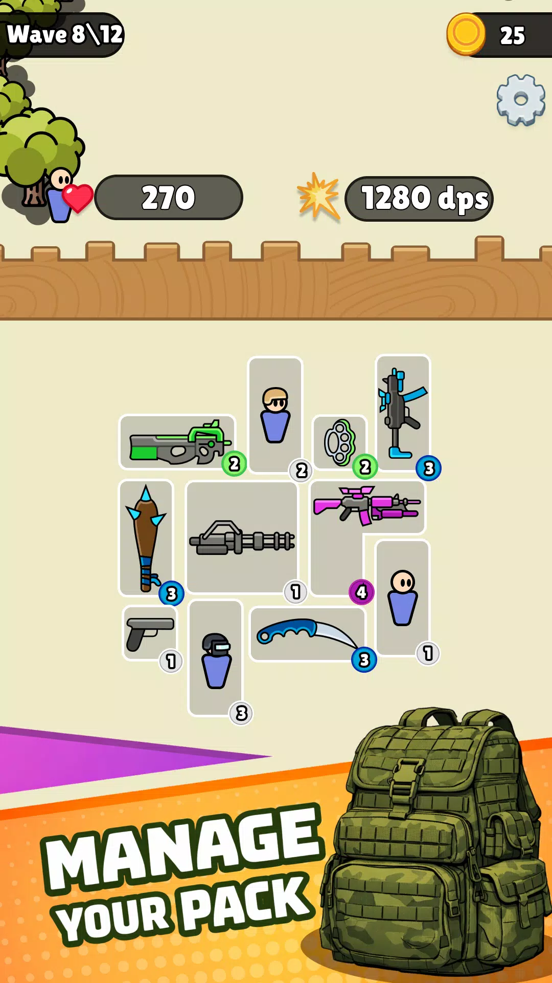 战士背包：防御战