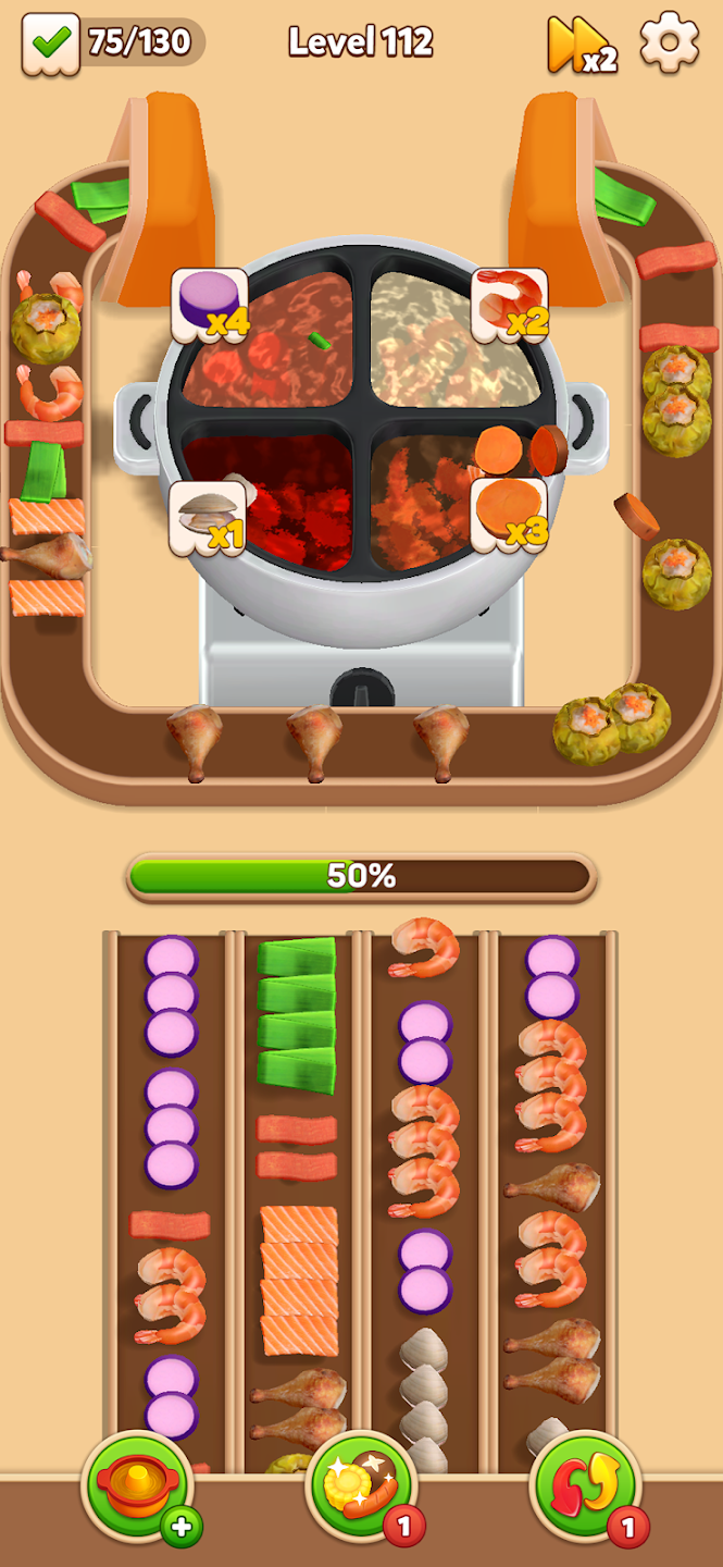 火锅流：美食游戏(辅助菜单)