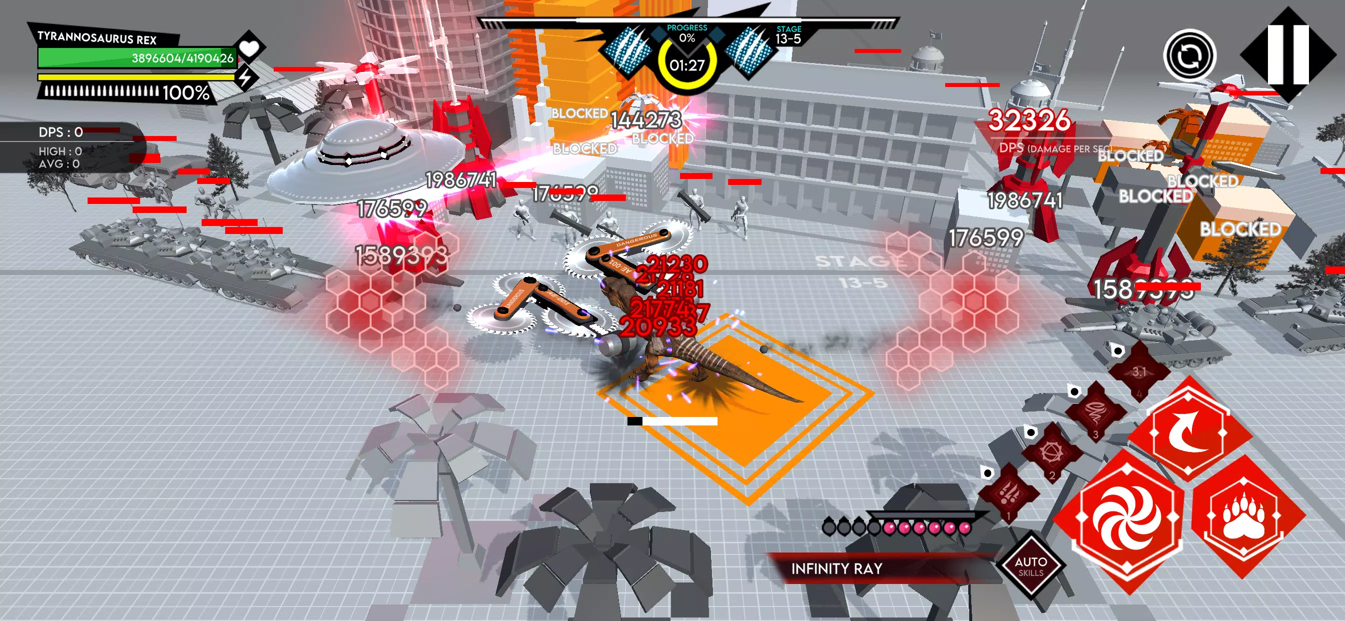 机械恐龙城市粉碎