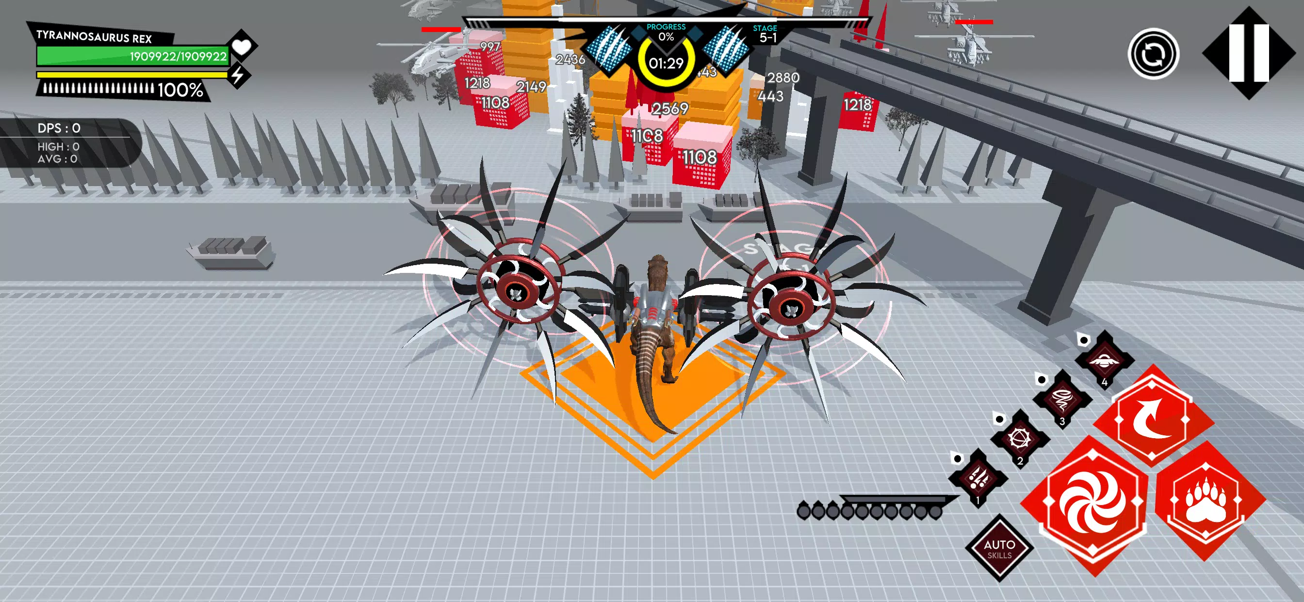 机械恐龙城市粉碎