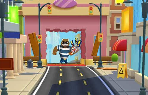 汤姆猫英雄跑酷城市地图玩法