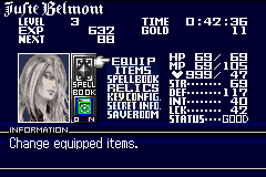 恶魔城白夜协奏曲颜色修改 hack（美版）