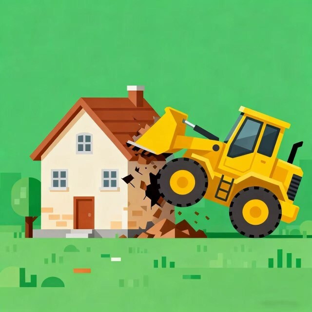 挖掘机解压拆迁