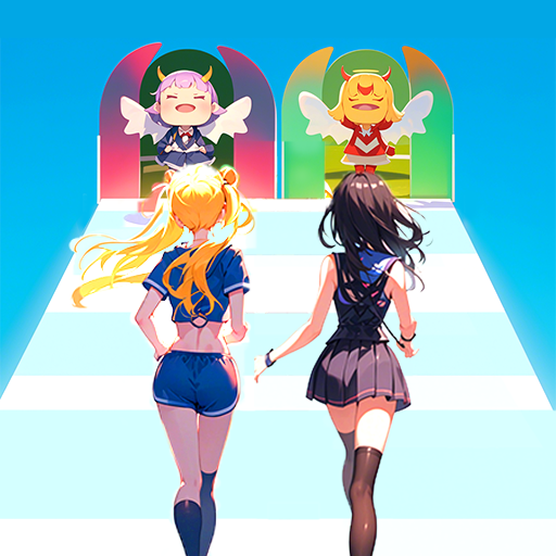 跑酷换装双人小游戏