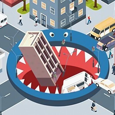 黑洞入侵吞掉城市