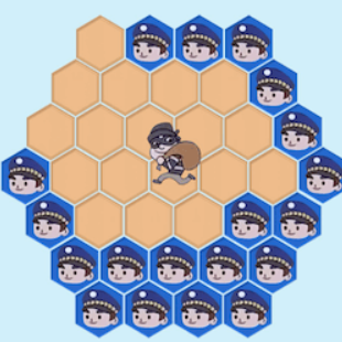 警察抓小偷躲猫猫