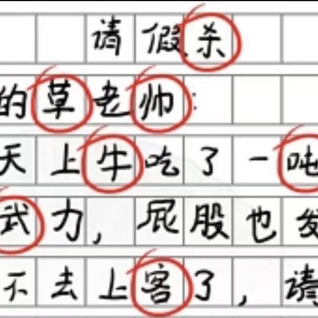 找出错别字游戏