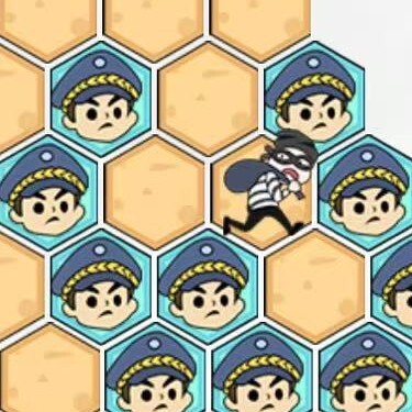 警察围堵抓小偷