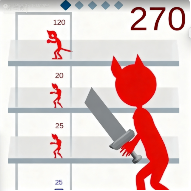 火柴人爬塔闯关游戏