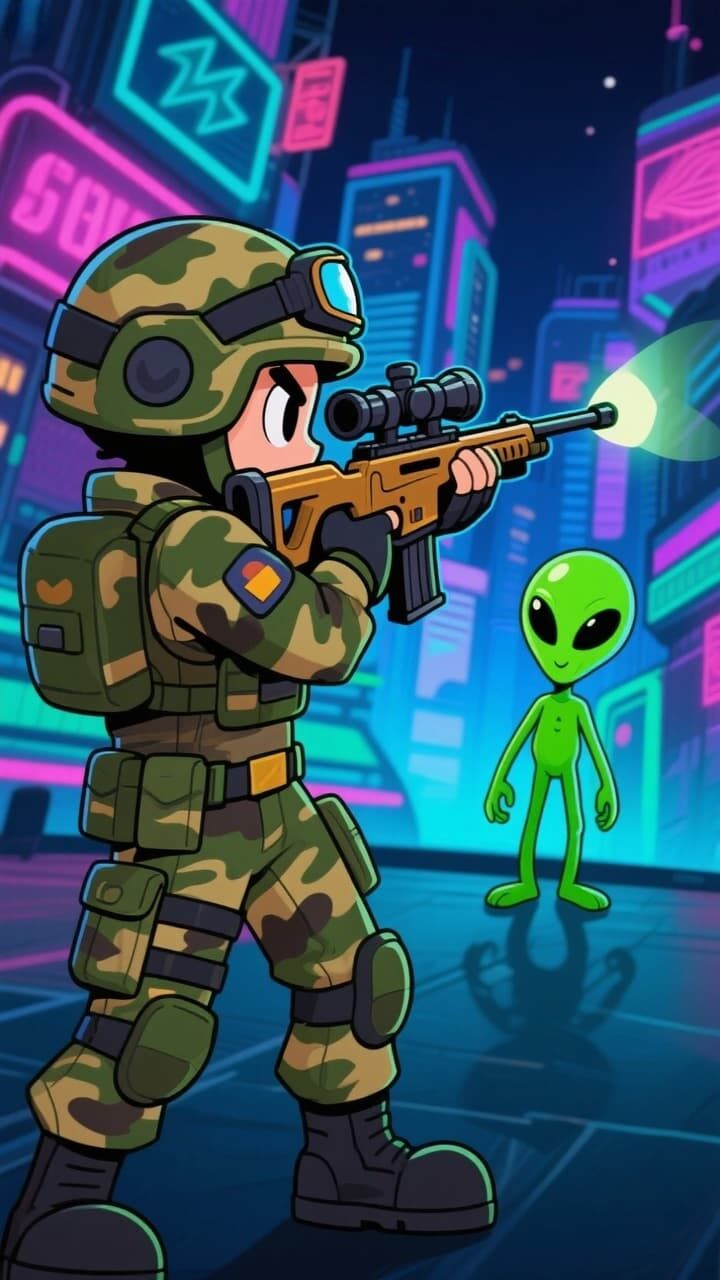 狙击外星人藏猫猫