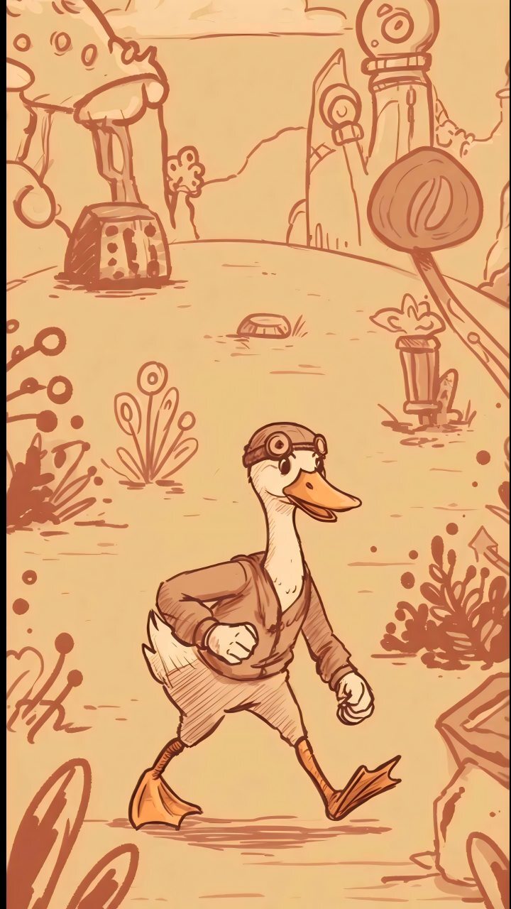 抓一抓鹅毛浮绿水